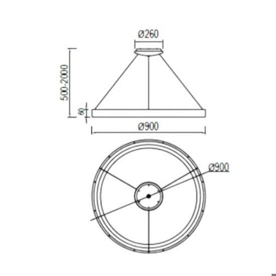 Lampadario led 75w moderno cerchio oro 90cm da 2700k a 5000k con telecomando