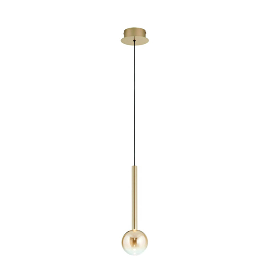 Ondaluce lampada a sospensione aura vetro oro led 3000k