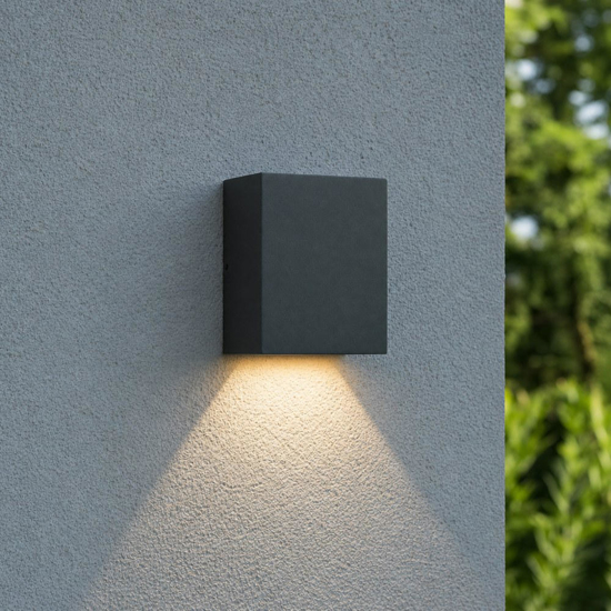 Applique da esterno argo ap1 3000k ideal lux led 6w antracite ip65