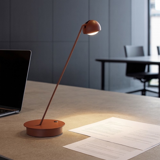 Lampada da scrivania design moderna terracotta lyra perenz led cct