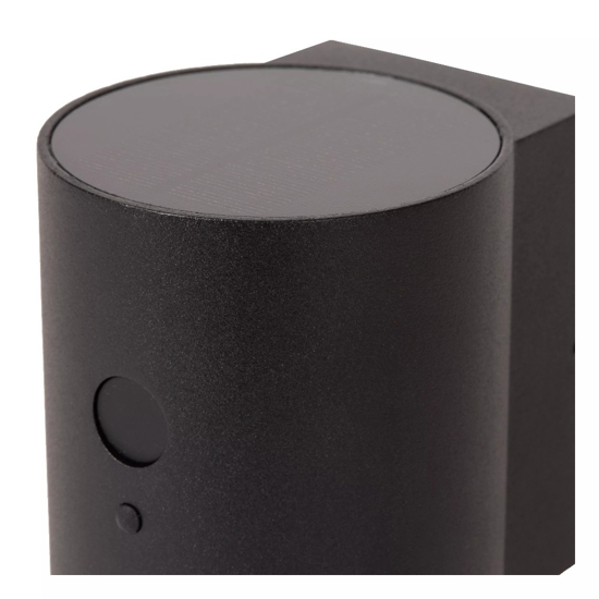 Applique led nero da esterno con luce solare movimento crepuscolare ip65
