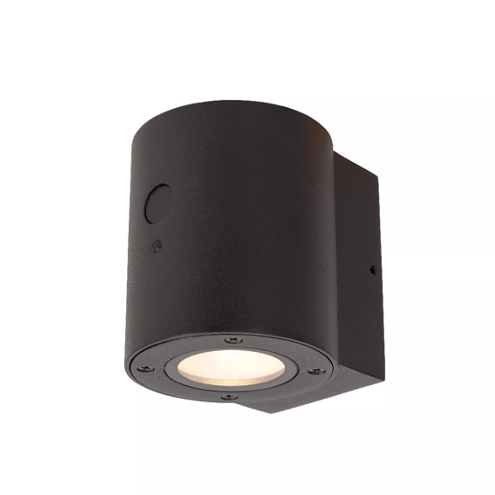 Applique led nero da esterno con luce solare movimento crepuscolare ip65