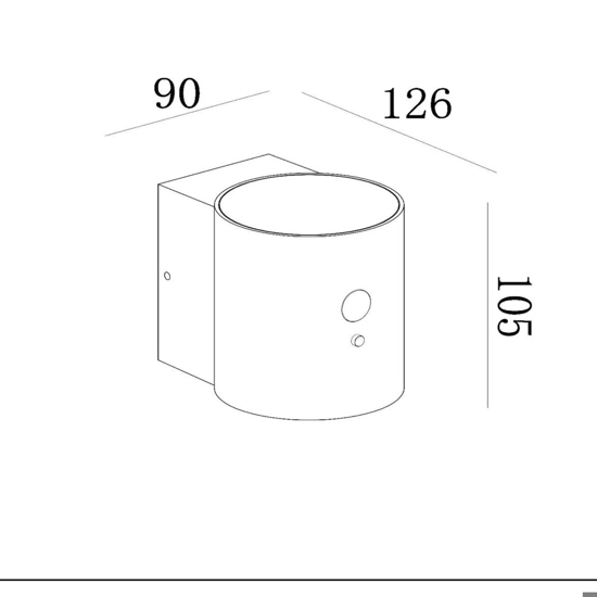 Applique led nero da esterno con luce solare movimento crepuscolare ip65
