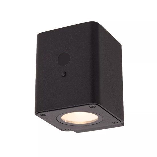 Applique solare da esterno nero con sensore movimento crepuscolare