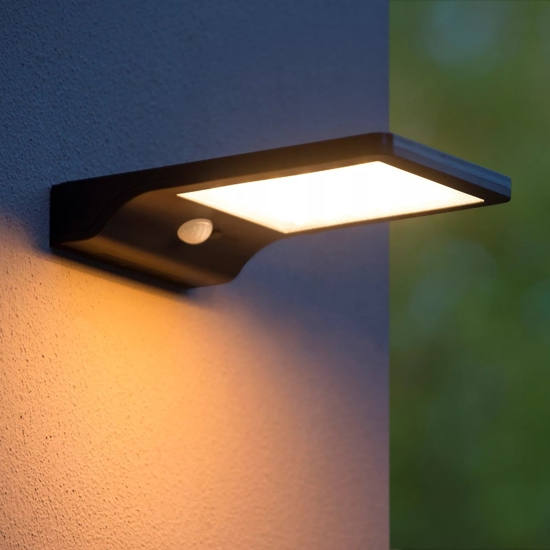 Applique da esterno moderno luce solare con sensore movimento crepuscolare
