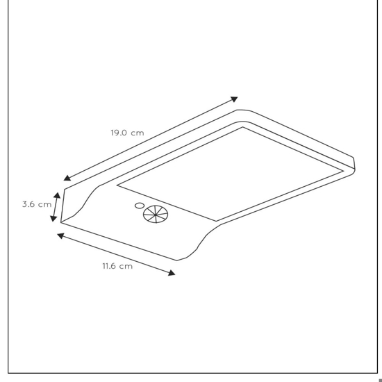 Applique da esterno moderno luce solare con sensore movimento crepuscolare