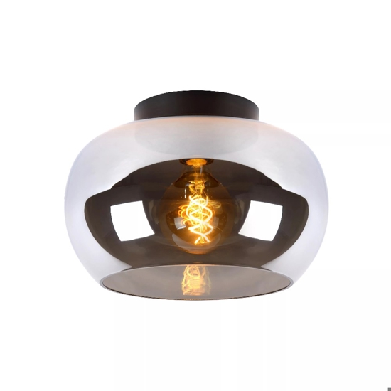 Plafoniera di vetro fume da soffitto moderna