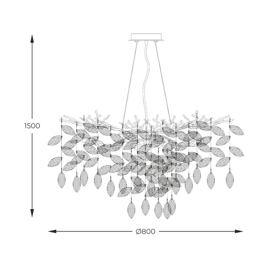 Lampadario contemporaneo oro pendenti vetro cristallo