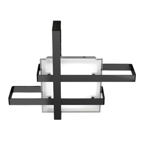 Plafoniera design moderna small nero top light cross rettangolare