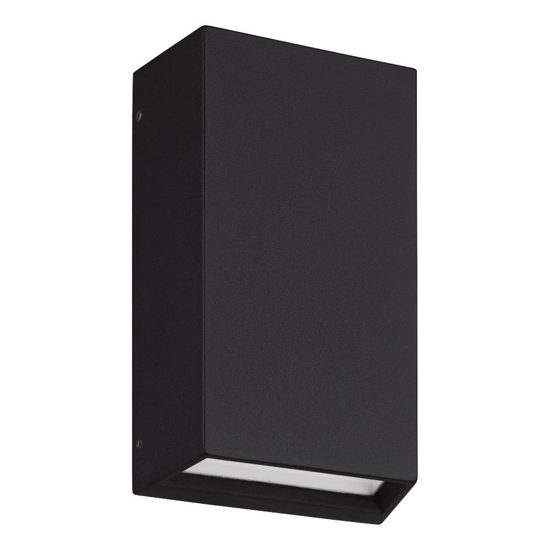 Applique da esterno alluminio nero ip65 led cct doppio fascio luminoso