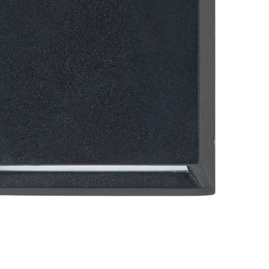 Applique da esterno alluminio nero ip65 led cct doppio fascio luminoso