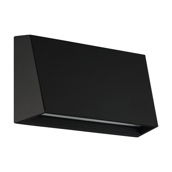 Applique da esterno rettangolare nera ip65 led cct