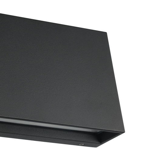 Applique da esterno rettangolare nera ip65 led cct