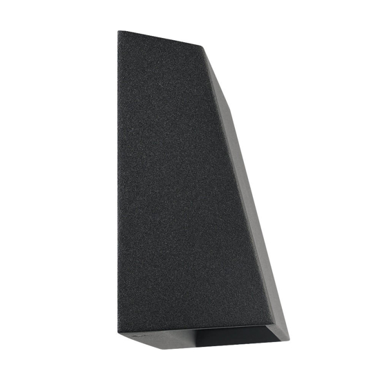 Applique da esterno rettangolare nera ip65 led cct