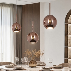 Lampadario da cucina vetri rame top light