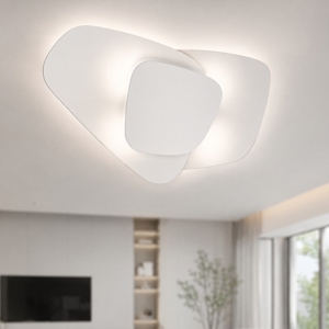 Plafoniera design moderna vetri bianchi top light strategy