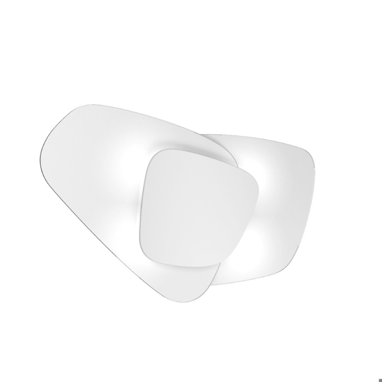Plafoniera design moderna vetri bianchi top light strategy