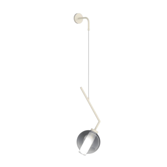 Applique camera da letto pendente sabbia vetro fume top light v line