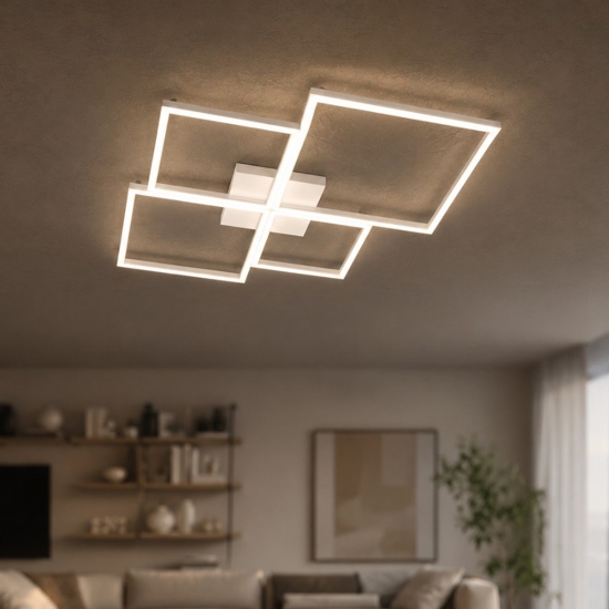 Plafoniera top light four squares led 3000k 4000k