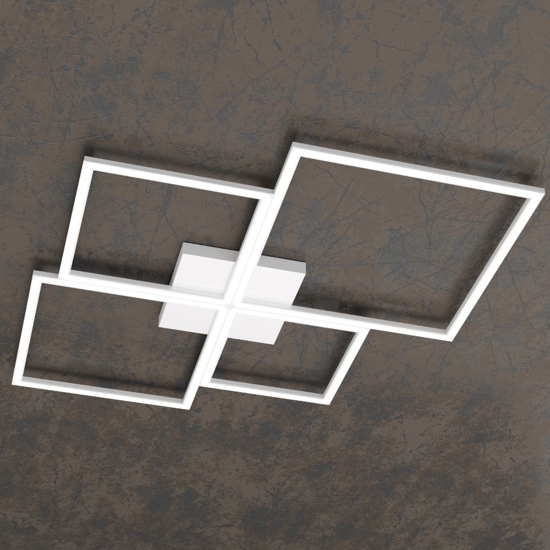 Plafoniera top light four squares led 3000k 4000k