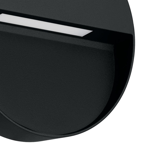 Applique da esterno tonda nera led cct ip65