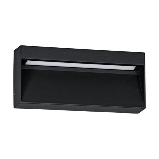 Applique da esterno rettangolare nera led cct ip65