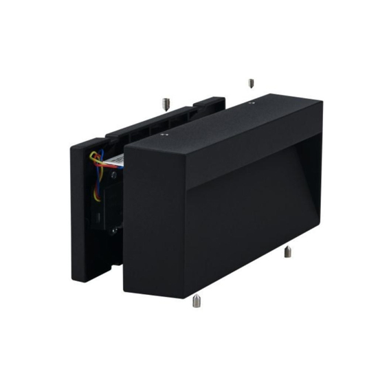 Applique da esterno rettangolare nera led cct ip65