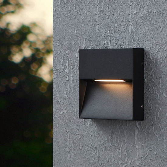 Segnapasso led cct 3000k 4000k 5000k 6500k da esterno quadrato ip65 nero eglo maruggio