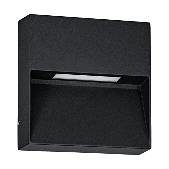 Segnapasso led cct 3000k 4000k 5000k 6500k da esterno quadrato ip65 nero eglo maruggio