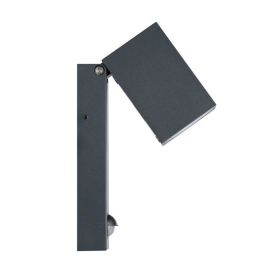Applique da esterno orientabile ip44 led 3000k sensore di movimento antracite