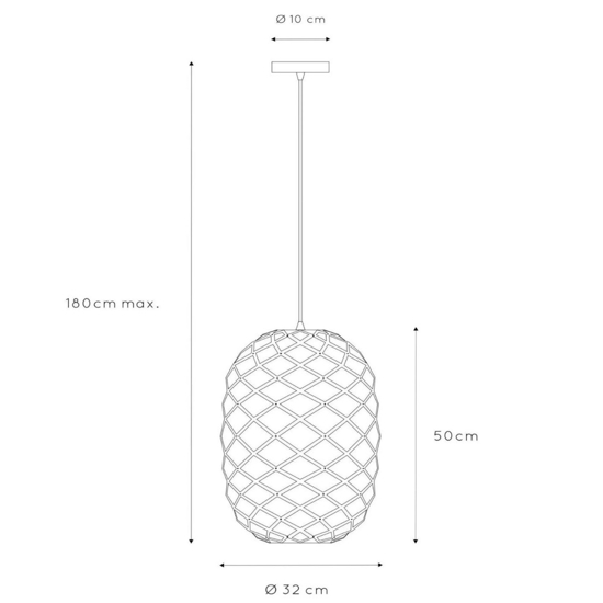 Lampadario intreccio metallo oro 