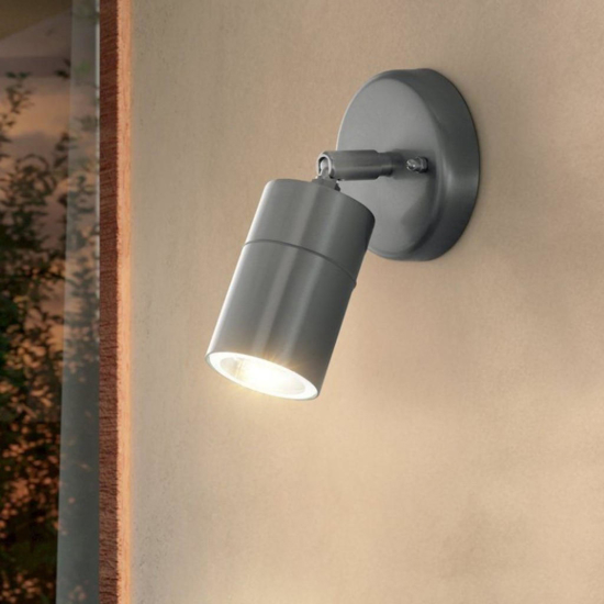Faretto led per esterno giardino orientabile inox ip44