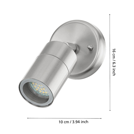 Faretto led per esterno giardino orientabile inox ip44