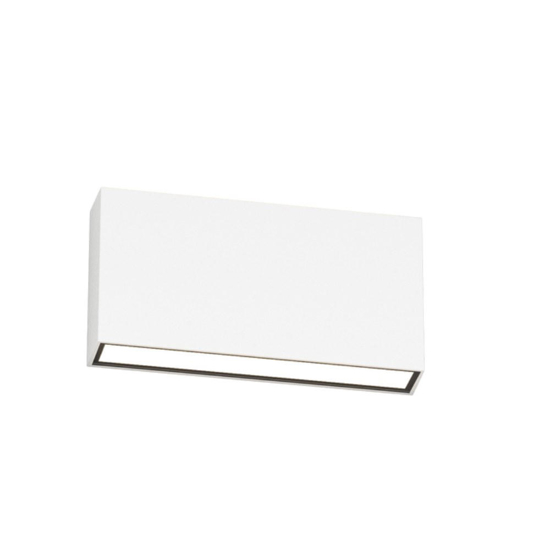 Top light madrid applique rettangolare per esterno bianca led 10w cct ip65