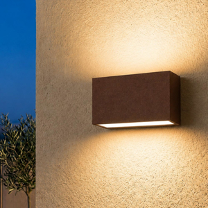 Top light madrid applique corten per esterni led 10w cct