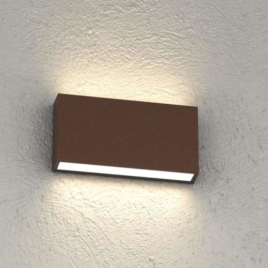 Top light madrid applique corten per esterni led 10w cct