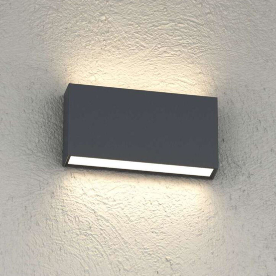 Applique da esterno top light madrid antracite led 10w cct ip65