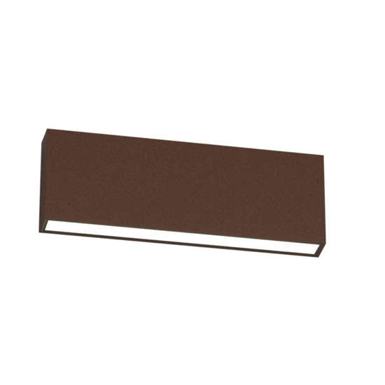 Top light madrid applique da esterno moderna corten led 20w cct biemissione