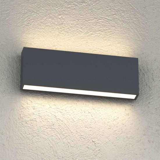 Top light madrid applique da esterno antracite led 20w cct ip65