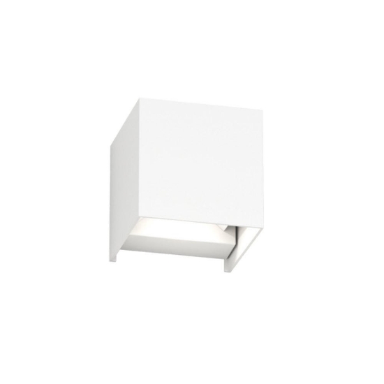 Top light perth applique cubo da esterno bianco led 10w cct 3000k 4000k ip65