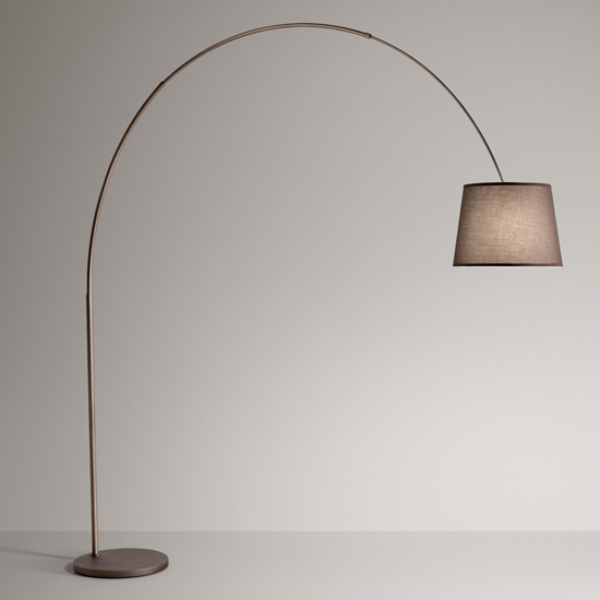 Piantana ad arco lampada marrone arche perenz illuminazione