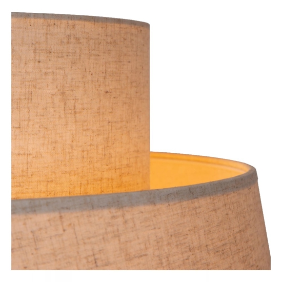 Lampadario paralume a sospensione di tessuto beige