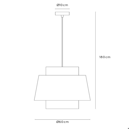 Lampadario paralume a sospensione di tessuto beige