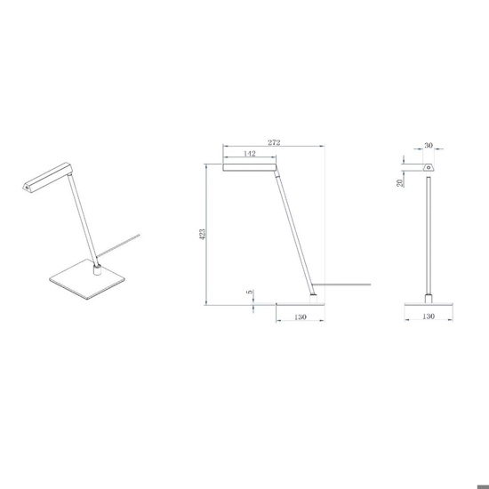 Lampada da scrivania bianca design moderna led 2700k dimmerabile