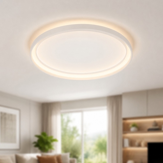 Plafoniera bianca led 48w 2700k 4000k dimmerabile rotonda moderna