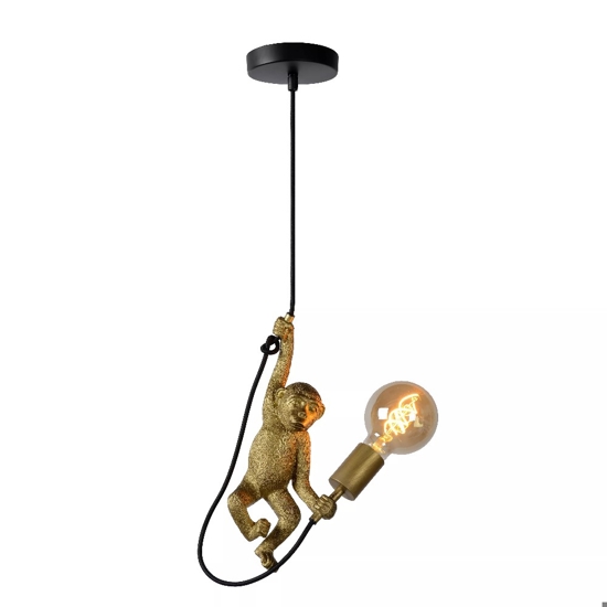 Lampada a sospensione scimmia oro pendente scimpenze