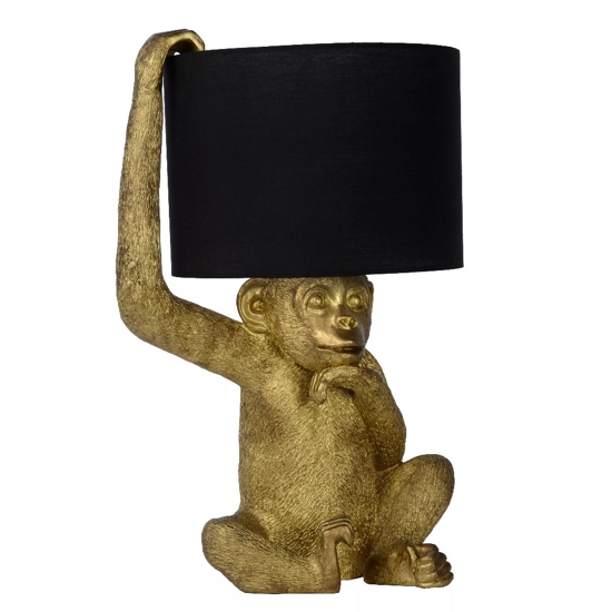 Lampada da tavolo scimpanze oro 