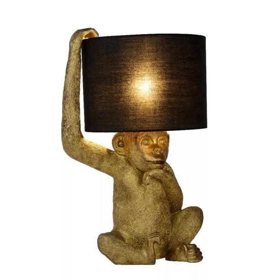 Lampada da tavolo scimpanze oro 