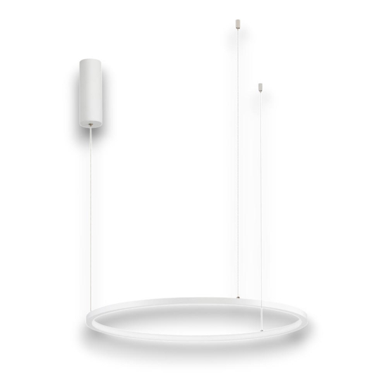 Lampadario cerchio bianco 60cm led sottile