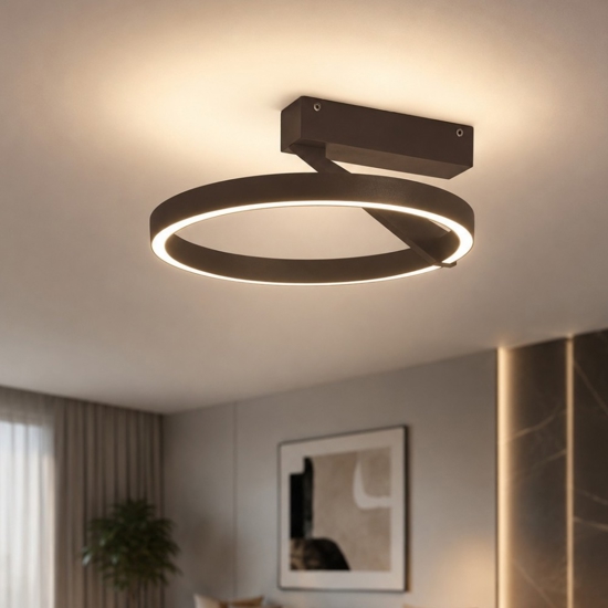 Plafoniera bronzo led 33w moderna 3000k 4000k vivida meridiana